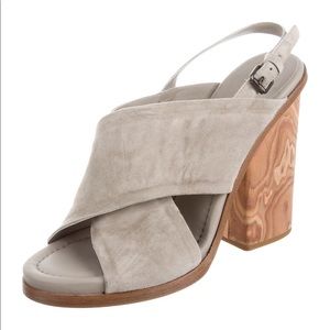 VINCE SUEDE SLINGBACK SANDALS
